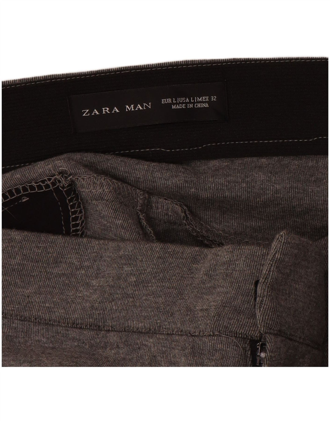 ZARA Calça masculina slim grande W34 L27 algodão cinza