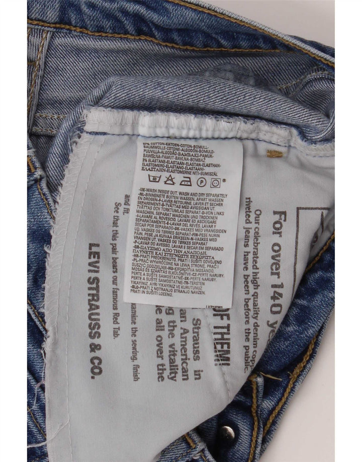 Shorts jeans feminino Levi's W28 algodão azul médio