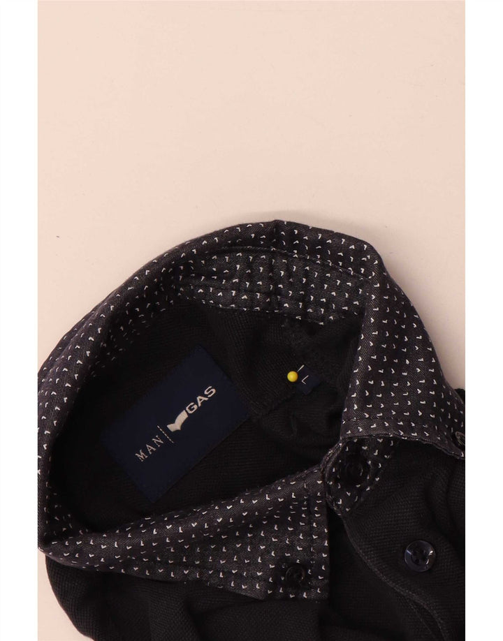 Camisa polo masculina Gas grande azul marinho