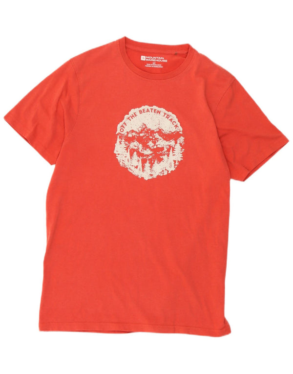 Camiseta gráfica masculina Mountain Warehouse Top pequeno algodão vermelho