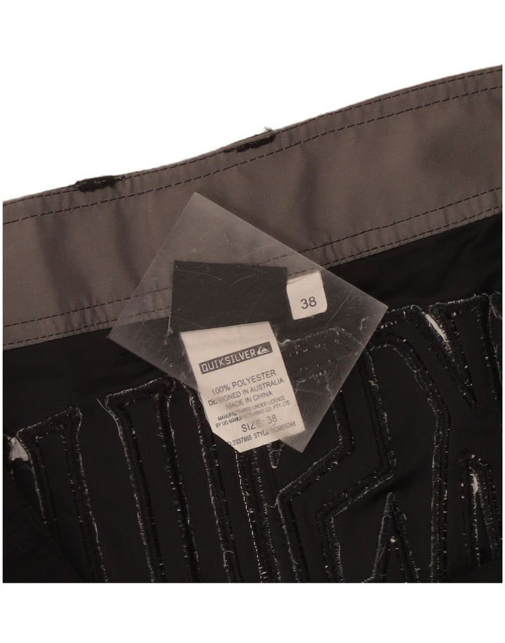Quiksilver Mens Graphic Natação Shorts XL Poliéster Preto