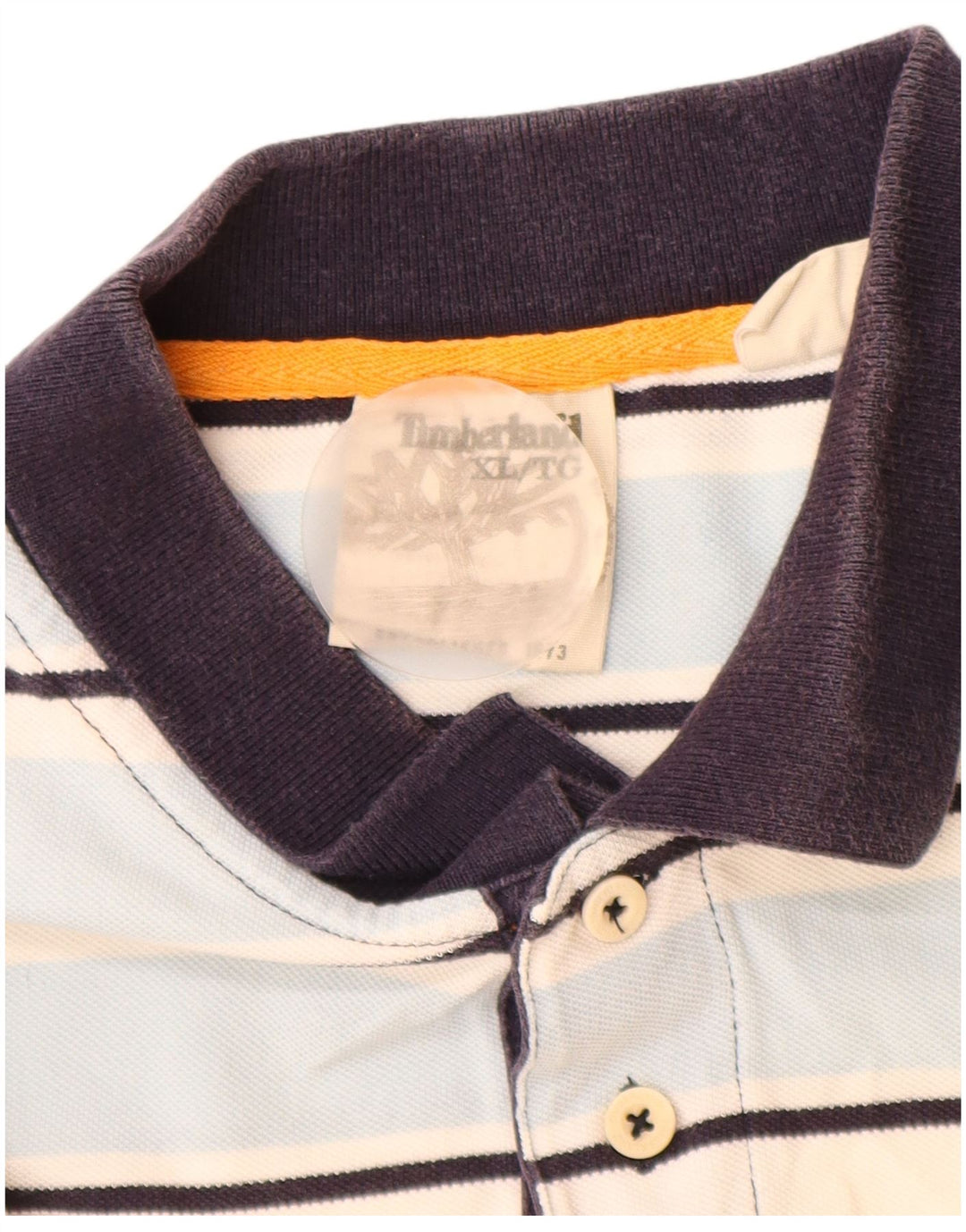 Camisa polo masculina TIMBERLAND XL de algodão listrado multicolorido