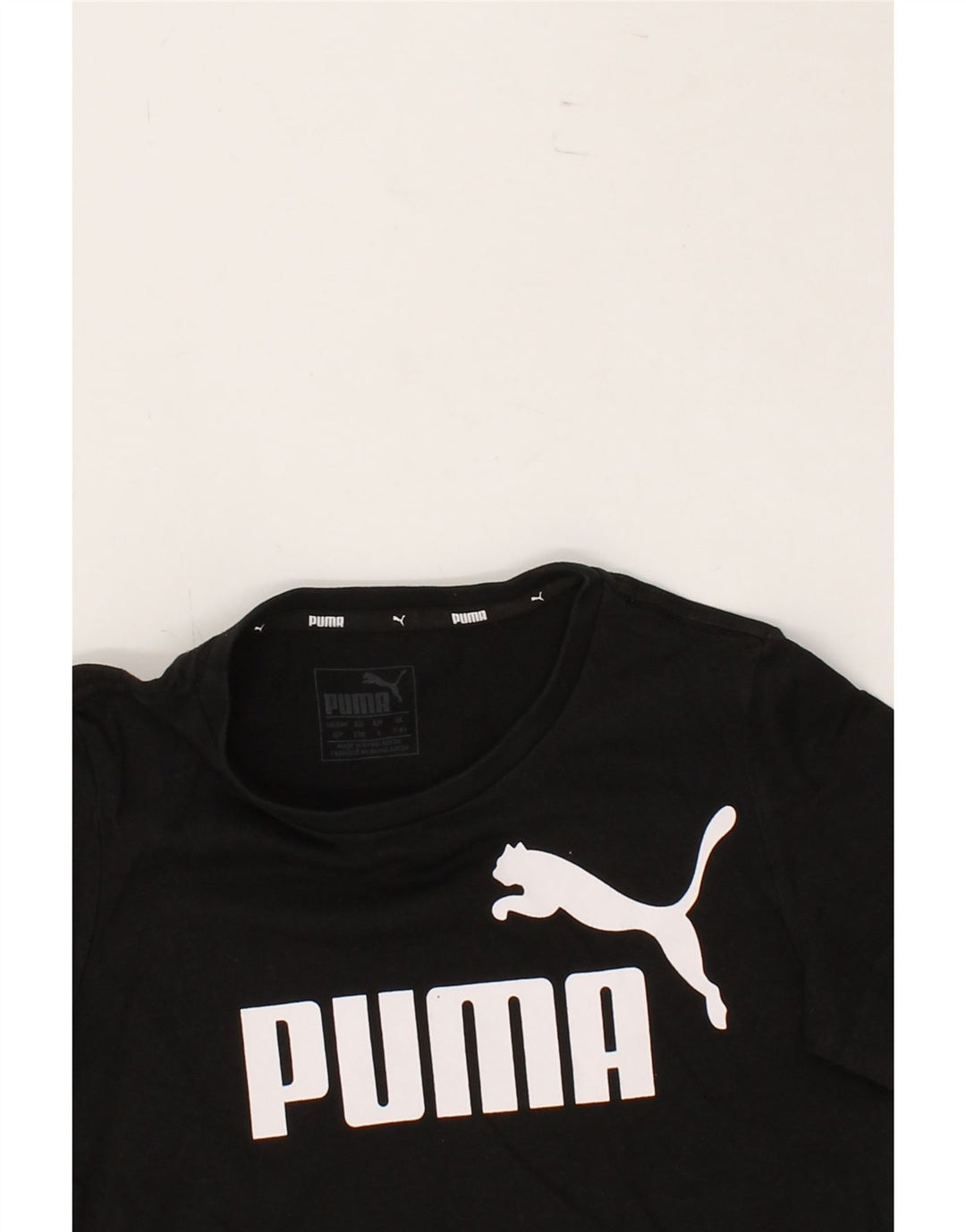 PUMA Boys Graphic T-Shirt Top 7-8 Years  Black Cotton Vintage Puma and Second-Hand Puma from Messina Hembry 