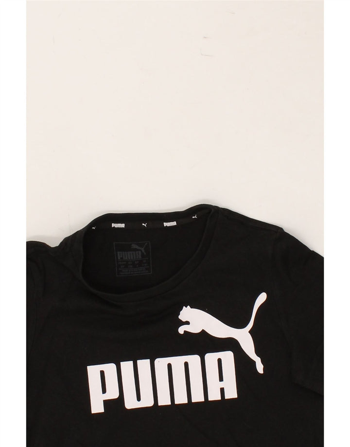 PUMA Boys Graphic T-Shirt Top 7-8 Years  Black Cotton Vintage Puma and Second-Hand Puma from Messina Hembry 
