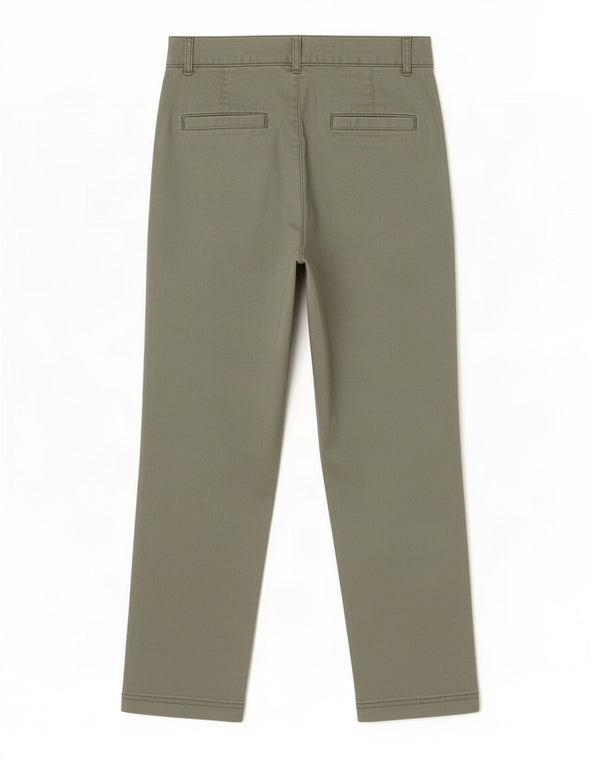Calça Chino Feminina Gap Boyfriend Crop Straight EUA 12 Grande W30 L26 Cáqui
