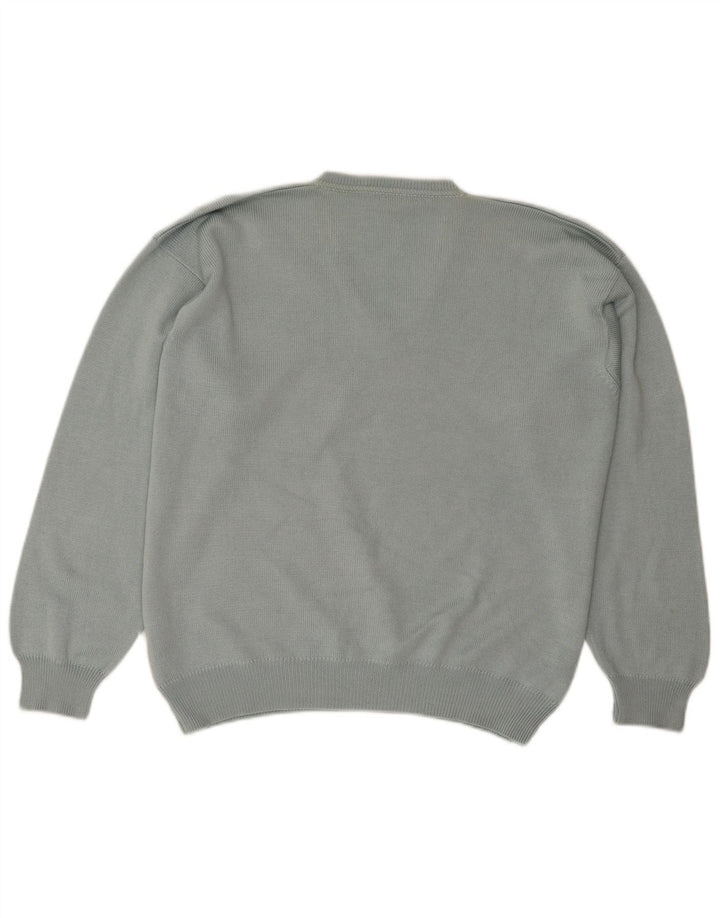 LES COPAINS Suéter masculino com decote em V IT 52 XL lã azul