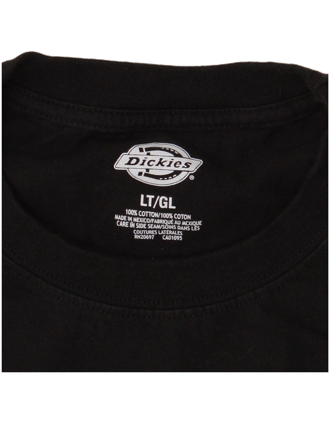 Camiseta masculina Dickies top grande de algodão preto