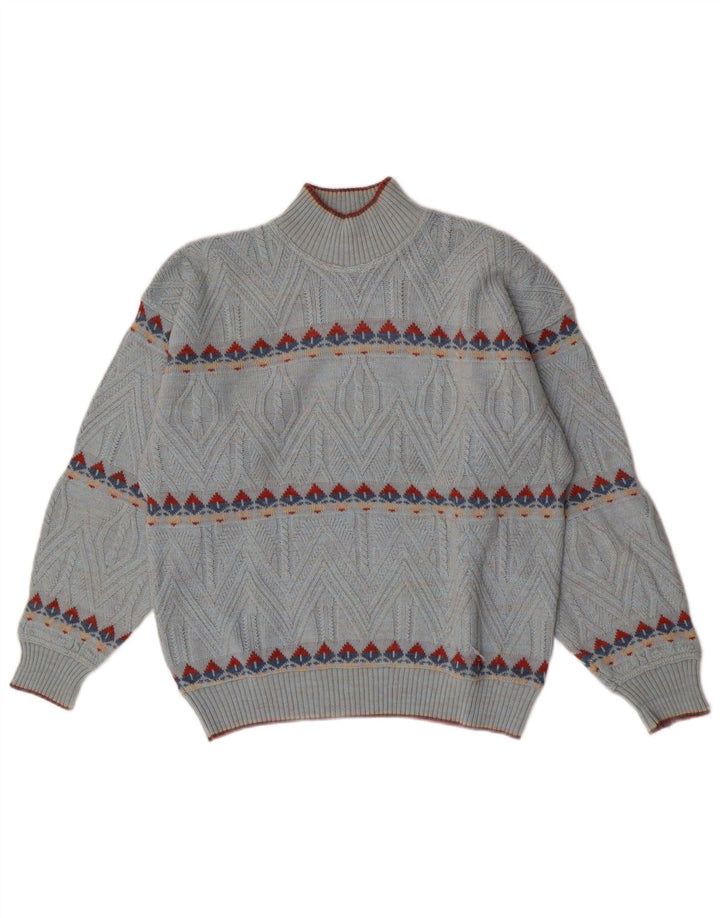 Suéter masculino Umberto Bilancioni com gola tartaruga IT 48 azul médio