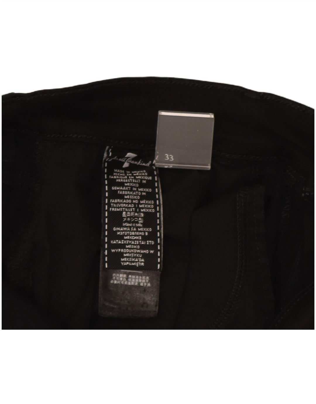 7 For All Mankind Mens Jeans Slim W33 L33 Preto Modal