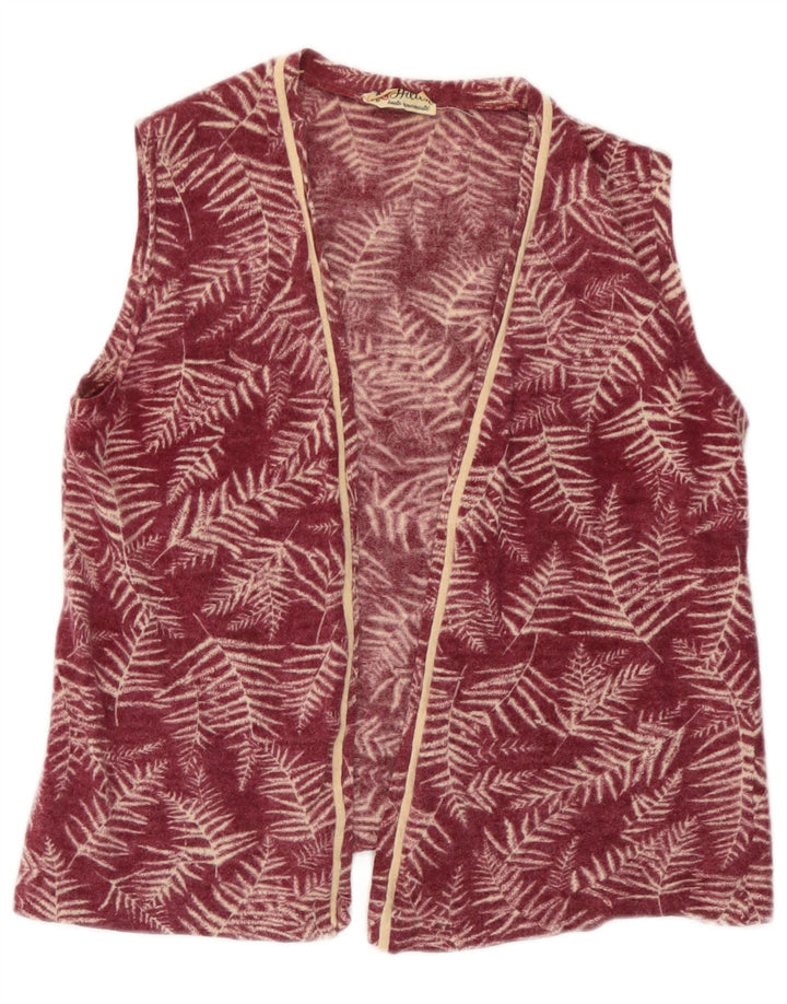 Conjunto feminino Hilton de 2 peças UK 10 pequeno floral cor de vinho