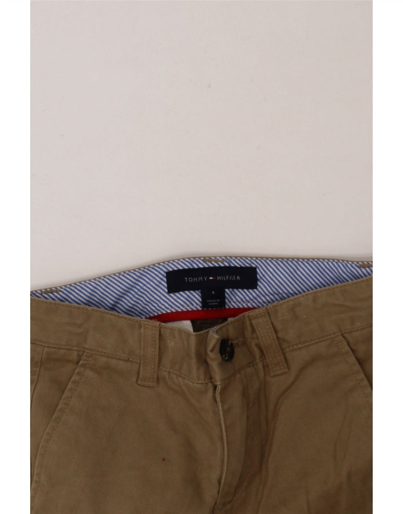 TOMMY HILFIGER Boys Straight Chino Trousers 3-4 Years W22 L15 Beige Cotton Vintage Tommy Hilfiger and Second-Hand Tommy Hilfiger from Messina Hembry 