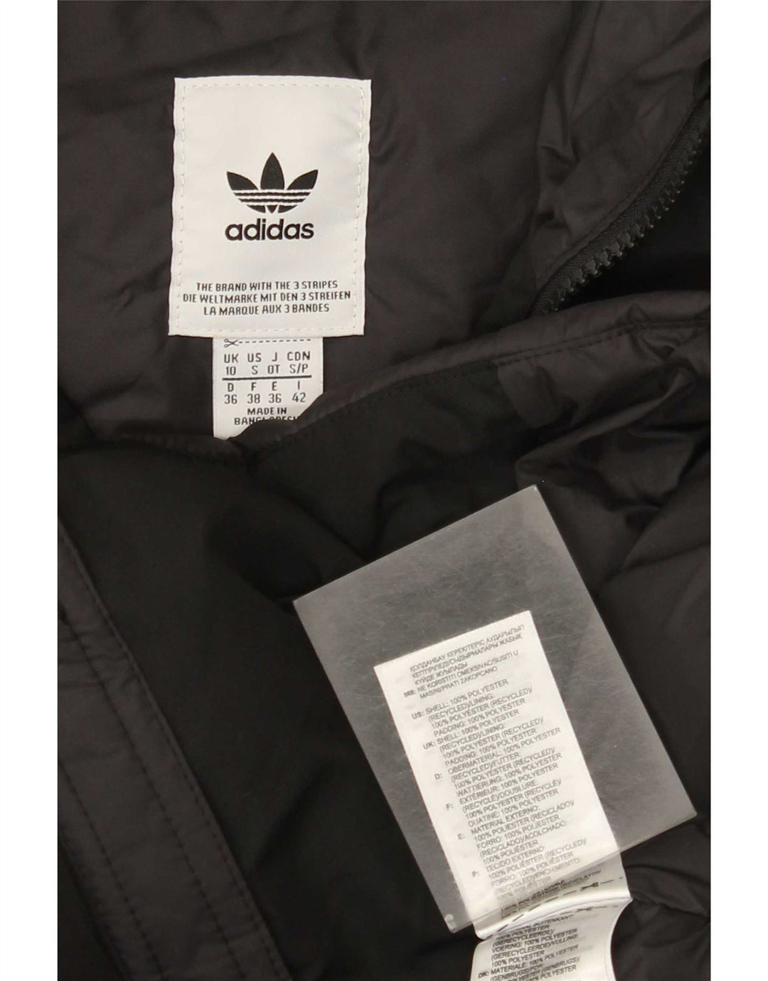 Adidas Feminino UK 10 Pequeno Poliéster Preto