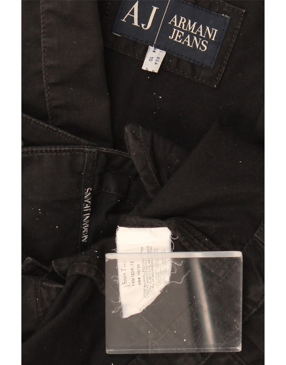 Jaqueta blazer feminina Armani Jeans crop 3 botões IT 44 algodão preto médio