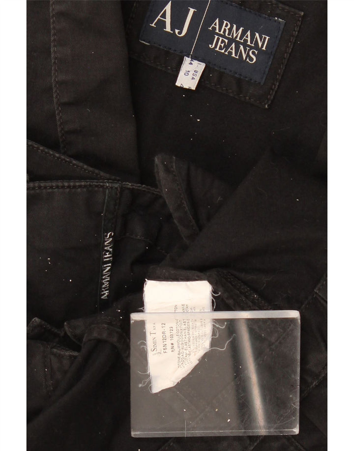 Jaqueta blazer feminina Armani Jeans crop 3 botões IT 44 algodão preto médio