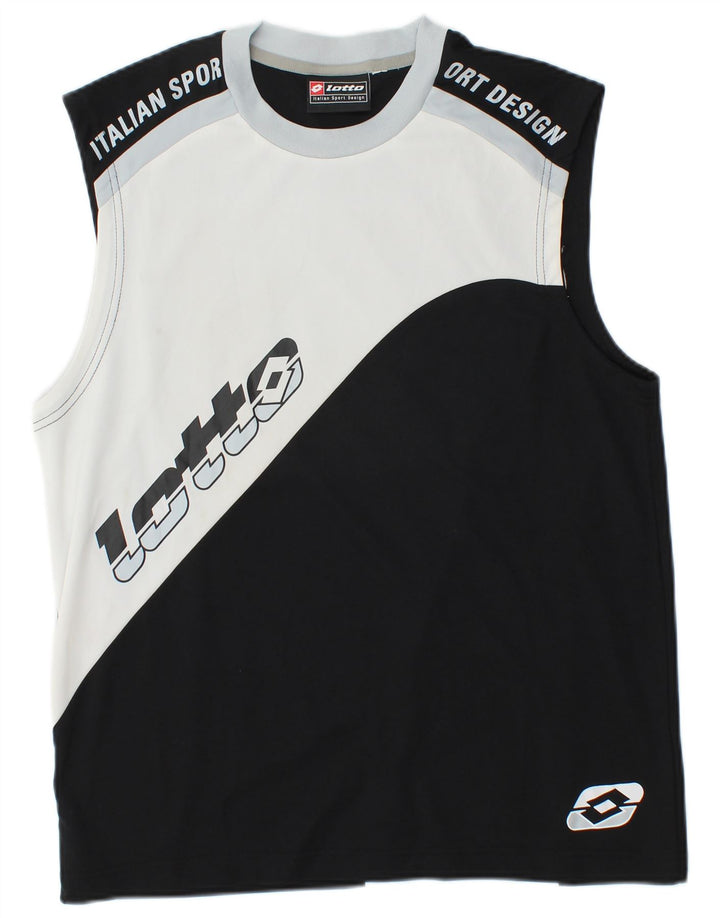 Lotto Mens Graphic Vest Top Médio Preto Colorblock