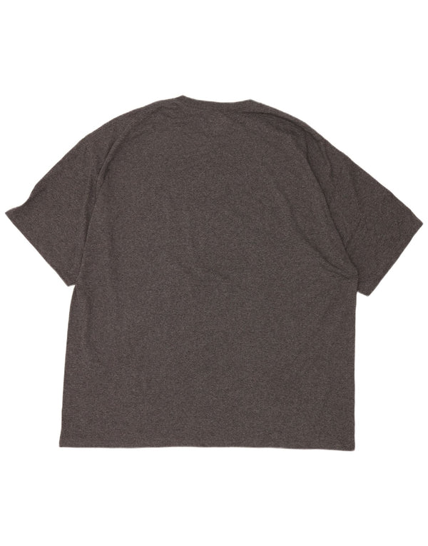 Camiseta masculina Champion Notre Dame com estampa gráfica 3XL algodão manchado cinza