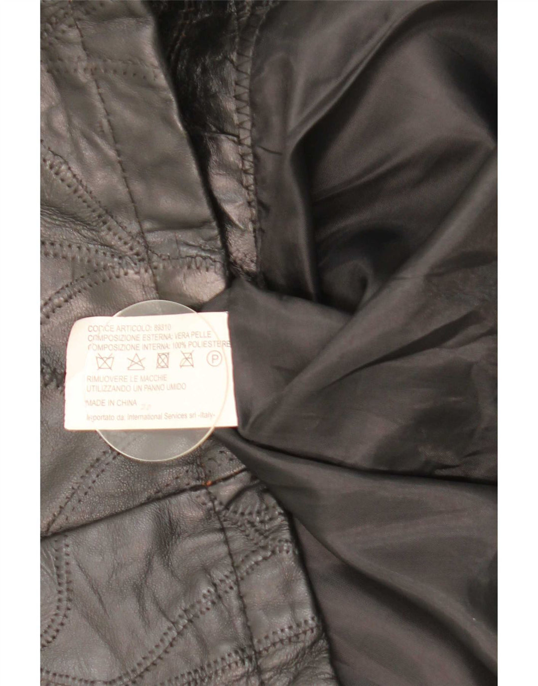 Casaco de couro masculino Alberto Bruni Reino Unido 40 grande couro preto patchwork