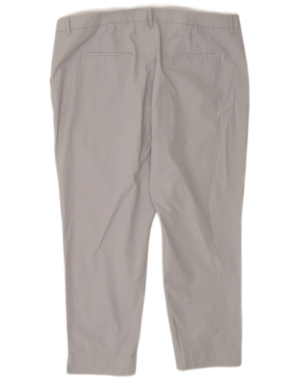 Calça Chino Cônica Feminina Marks & Spencer Reino Unido 20 2XL W40 L27 Algodão Cinza