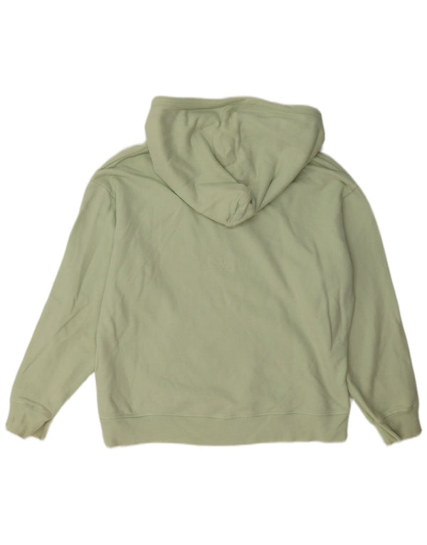 Moletom com capuz feminino Levi's UK 14 algodão verde médio