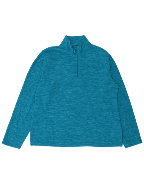 Suéter de lã feminino Mountain Warehouse com zíper e pescoço UK 18 XL azul poliéster
