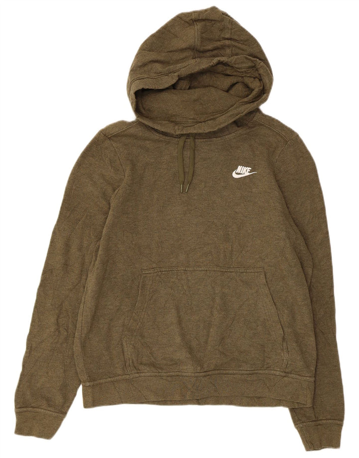 Nike Mens Hoodie Jumper Médio Algodão Cáqui