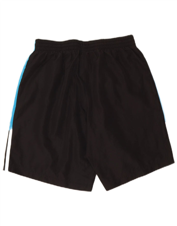 Shorts esportivos masculinos Adidas médio preto colorblock poliéster