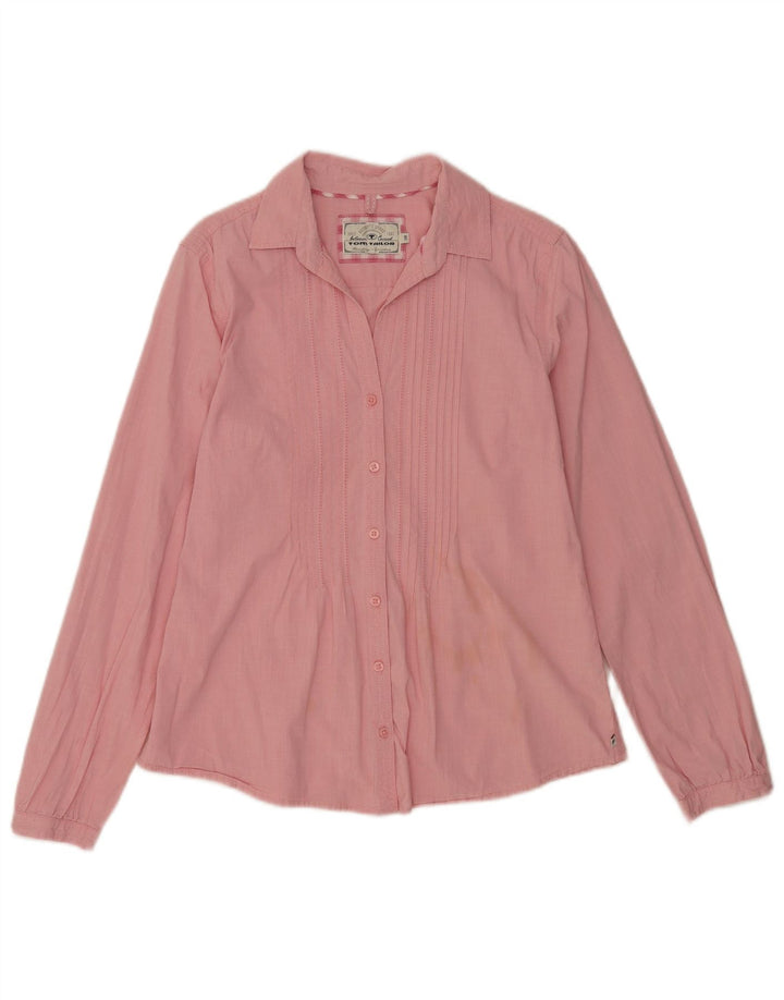 Camisa de smoking feminina Tom Tailor EU 38 algodão rosa médio
