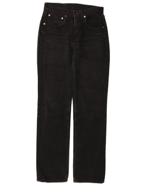Jeans femininos Levi's Baggy Straight W29 L32 algodão preto