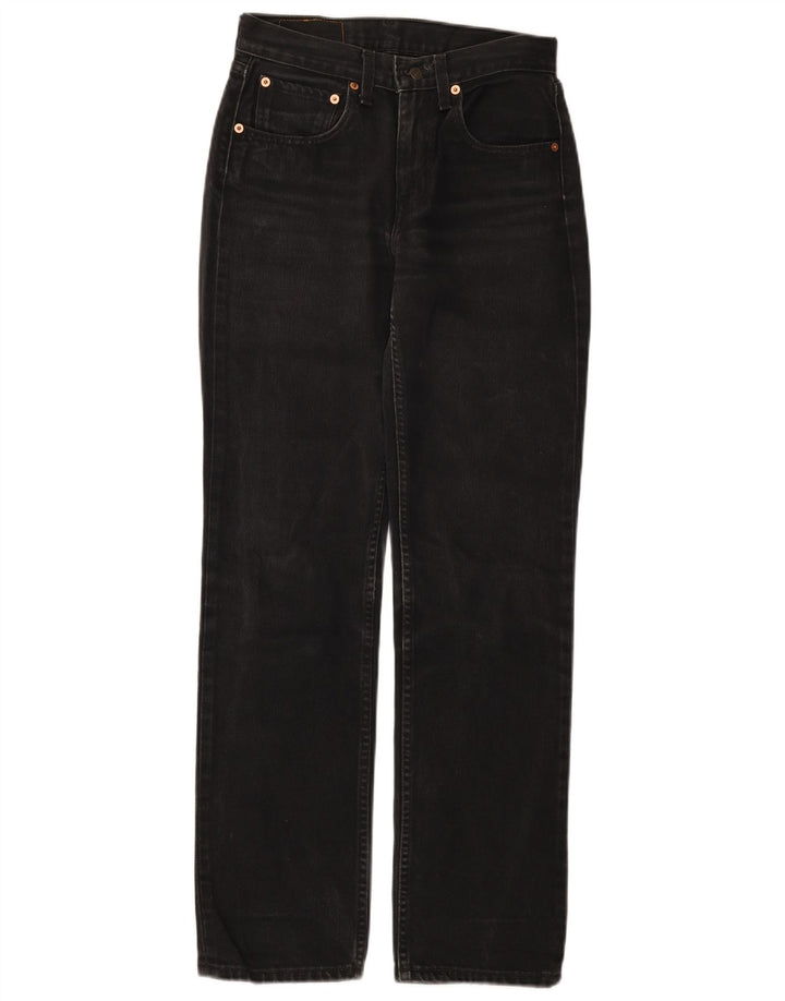 Jeans femininos Levi's Baggy Straight W29 L32 algodão preto