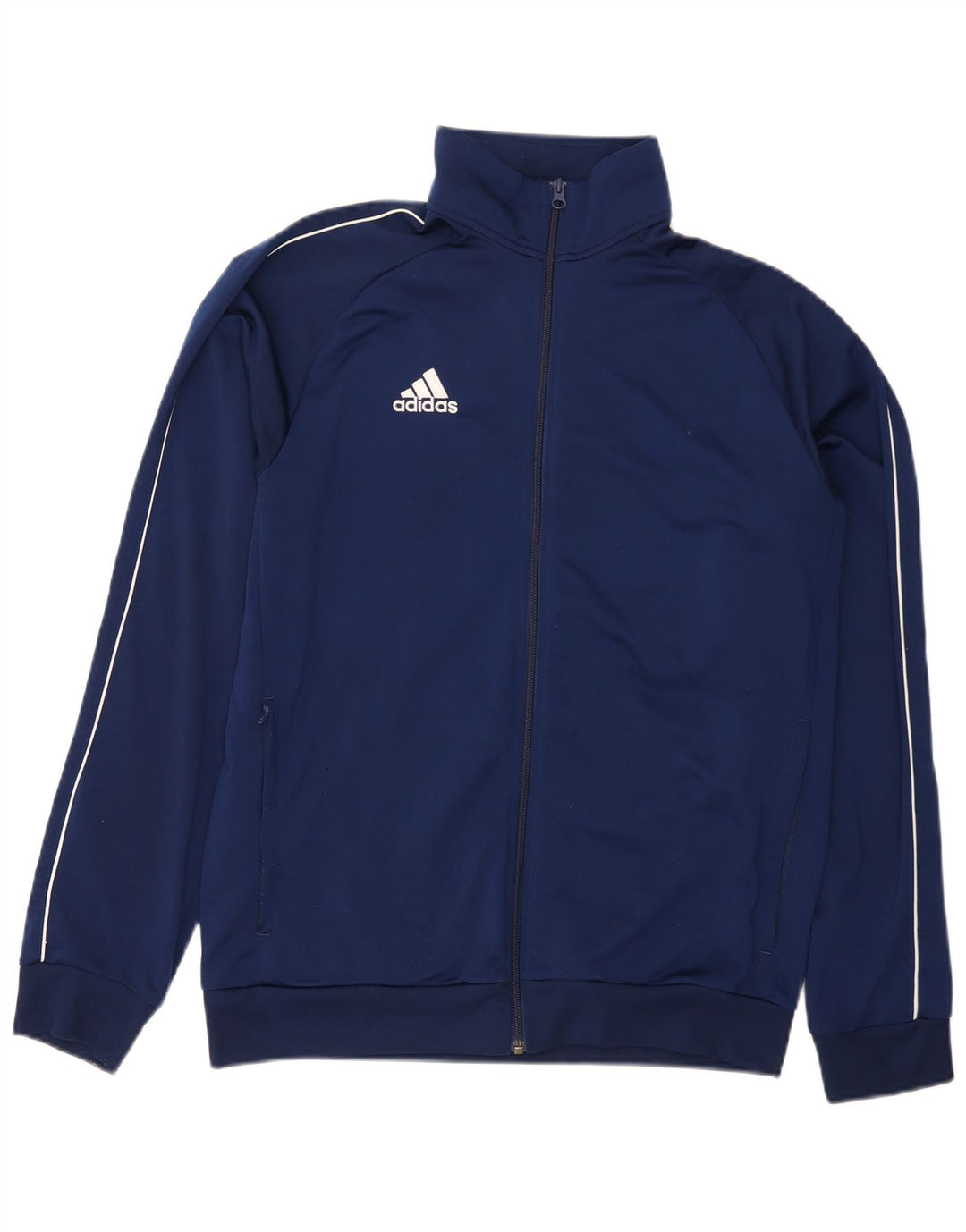 Adidas Mens Treino Top Jaqueta Grande Poliéster Azul Marinho
