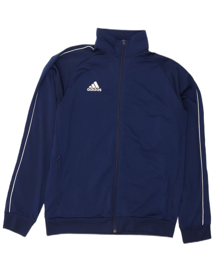 Adidas Mens Treino Top Jaqueta Grande Poliéster Azul Marinho