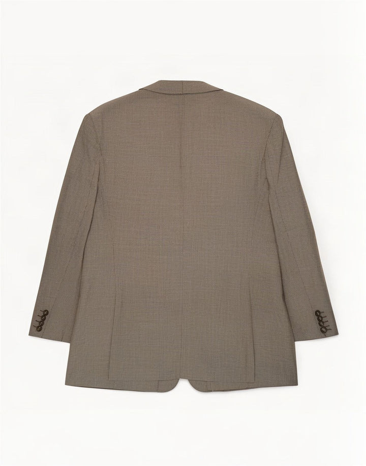Jaqueta blazer masculina de 2 botões Marks & Spencer Reino Unido 48 2XL lã marrom