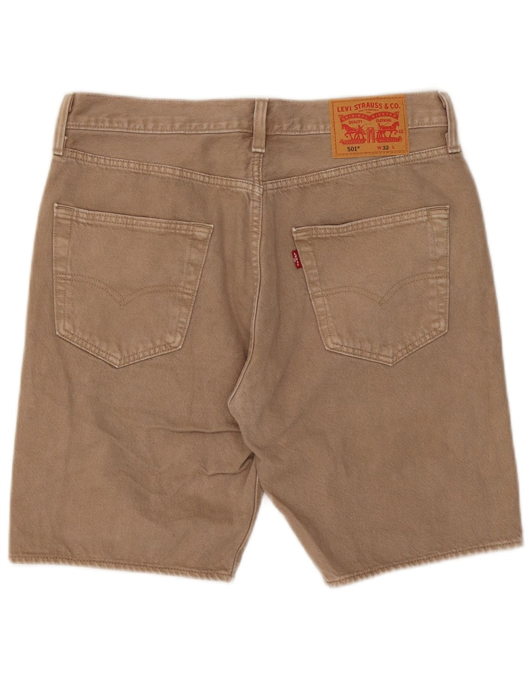 Shorts jeans masculino 501 da Levi's W32 algodão bege médio