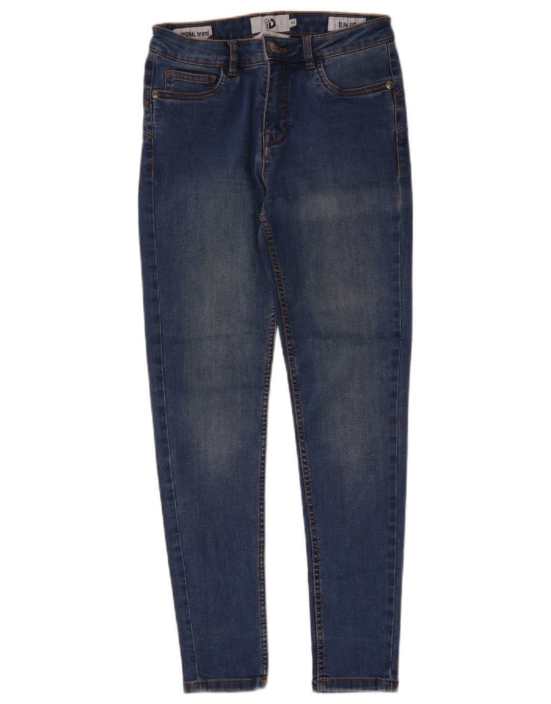 Jeans femininos Dack's Slim IT 42 médio W28 L27 algodão azul