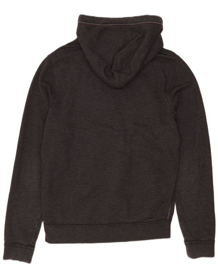 Suéter com capuz gráfico masculino Tommy Hilfiger algodão cinza médio