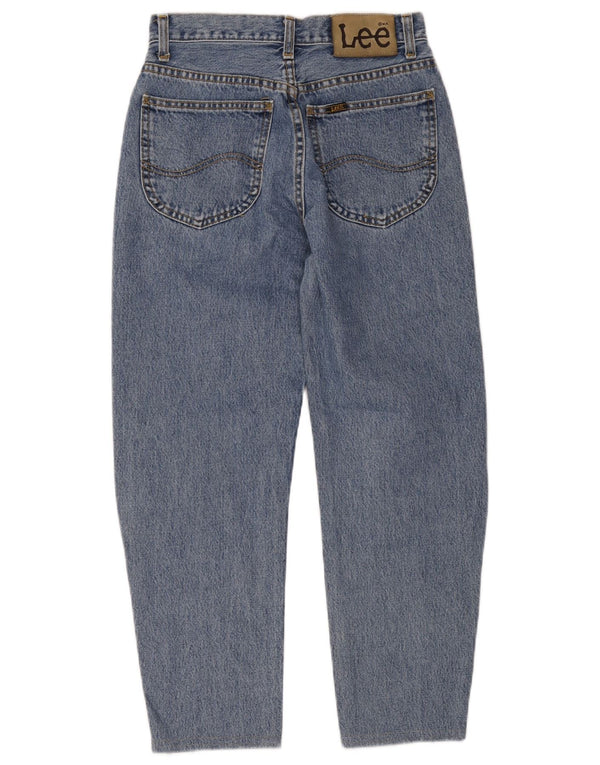 Calça jeans masculina Lee Chicago cintura alta cônica cortada W28 L25 algodão azul
