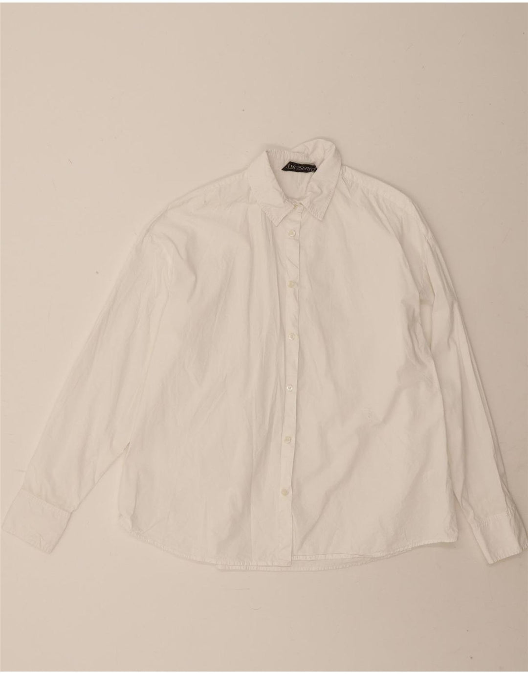 Camisa oversized feminina Trussardi IT 38 XS algodão branco