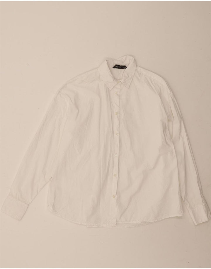 Camisa oversized feminina Trussardi IT 38 XS algodão branco