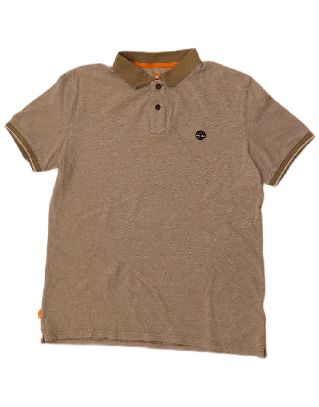 Camisa polo masculina Timberland Regular Fit médio algodão cáqui