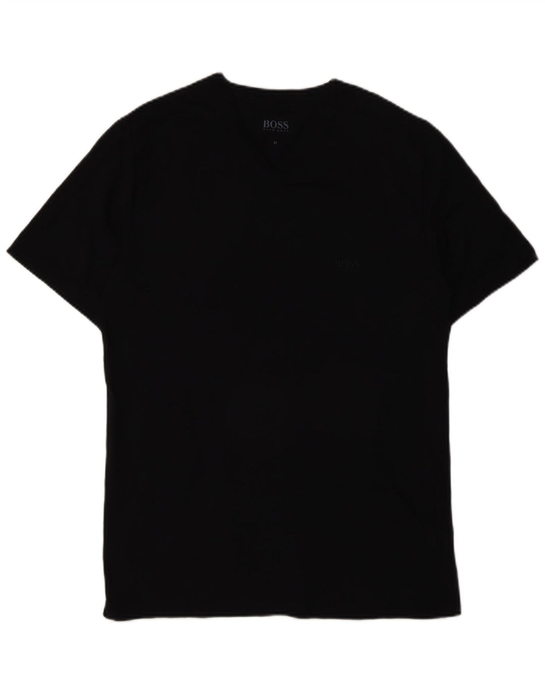 Camiseta masculina Hugo Boss Top médio algodão preto