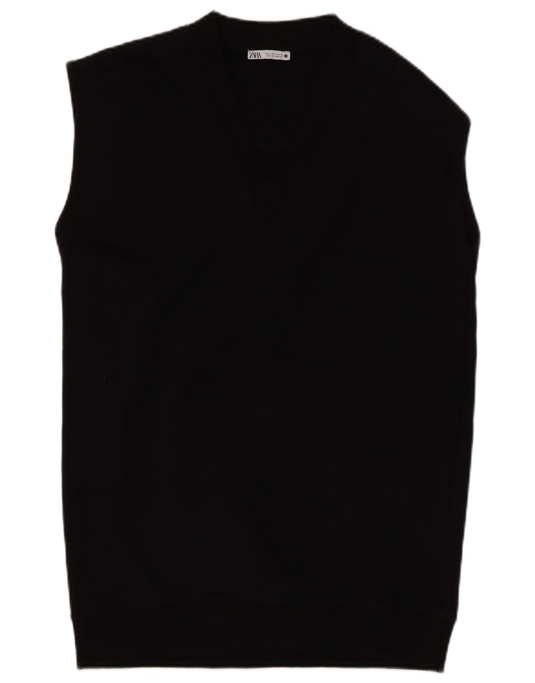 Vestido jumper feminino sem mangas ZARA Reino Unido 10 pequeno preto