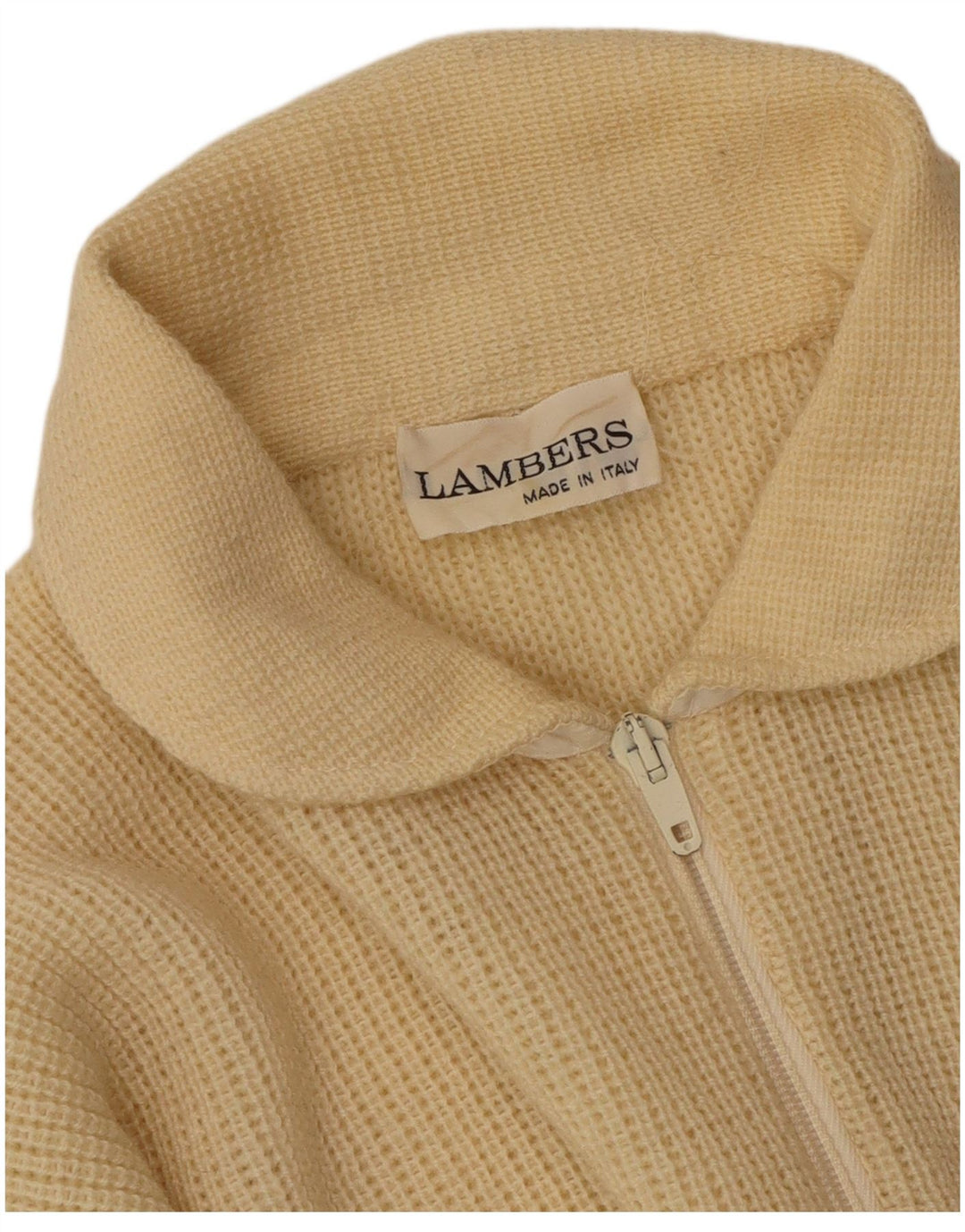 Suéter masculino Lambers com gola polo e bege médio