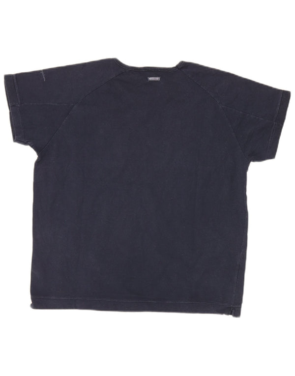 Camiseta feminina Champion UK 16 grande algodão azul marinho