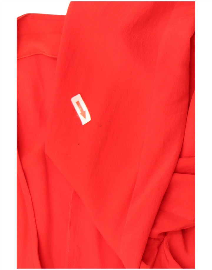 Jaqueta blazer feminina vintage com 2 botões IT 46 seda vermelha grande