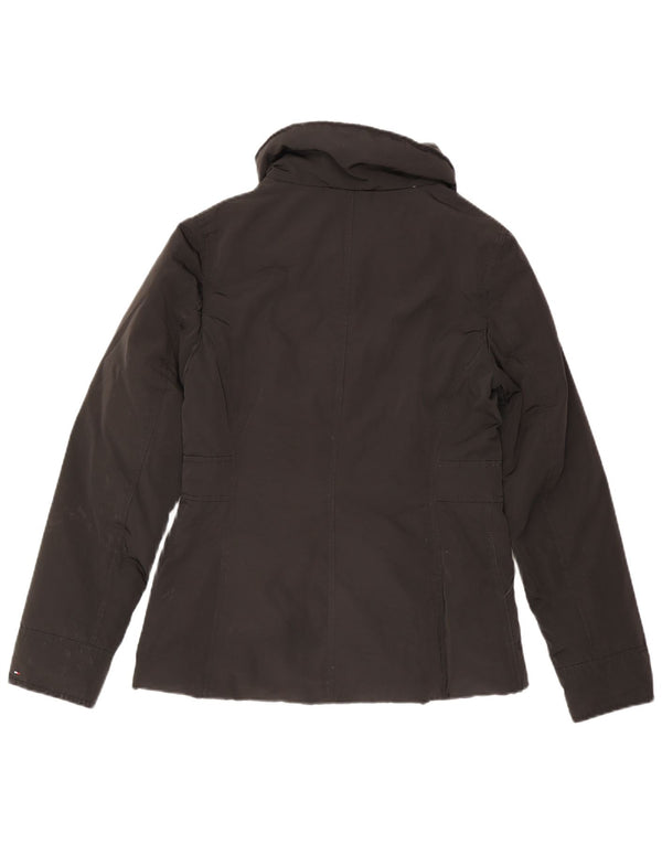 Jaqueta acolchoada feminina Tommy Hilfiger UK 14 poliéster preto médio