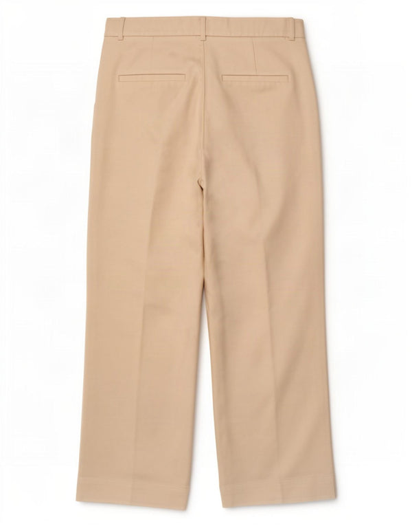 Calça chino reta feminina Abercrombie & Fitch W31 L30 poliéster branco