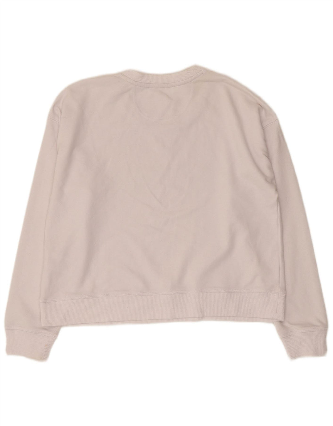 Moletom feminino Dkny Crop Graphic Jumper UK 14 médio algodão branco