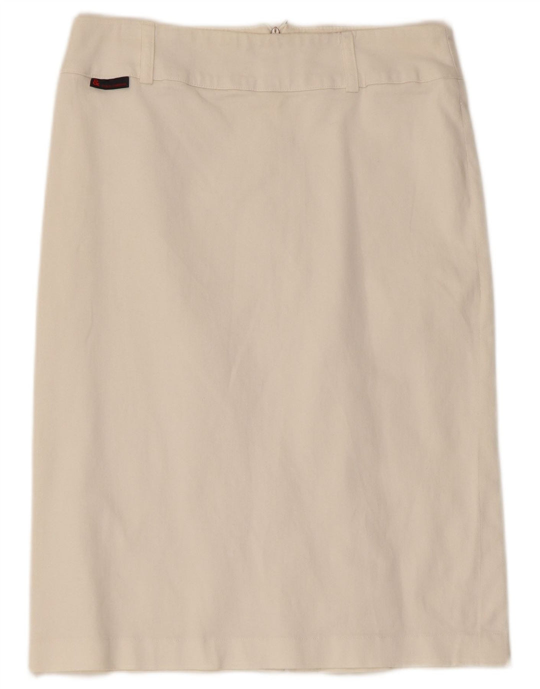 Saia reta feminina Dolce & Gabbana IT 42 médio W30 algodão branco