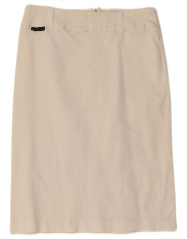 Saia reta feminina Dolce & Gabbana IT 42 médio W30 algodão branco