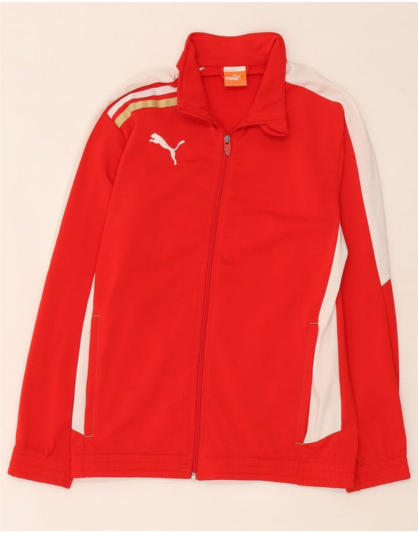 Jaqueta Puma Boys Graphic Tracksuit Top 13-14 Anos Vermelho Colorblock